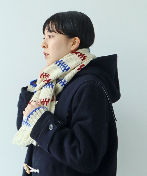 WEB別注】ネパールハンドニット レールマルチボーダー ざっくり