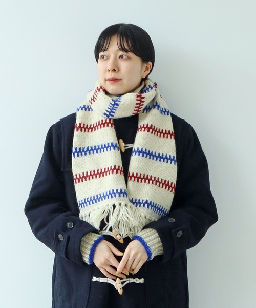 WEB別注】ネパールハンドニット レールマルチボーダー ざっくり