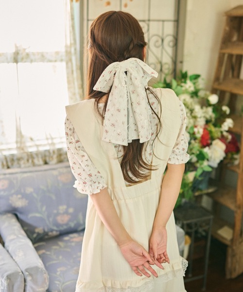 kutir（クティール）の「【クティールとレトロ】アソートティアードレースフリルジャンパースカート（ジャンパースカート・レディース・オフホワイト/ライトブルー/グリーン/ブルー/ピンク・MEDIUM/SMALL）」の11枚目の写真