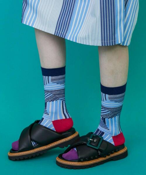 FRAPBOIS(フラボア)の「ストラソックス(ソックス/靴下・レディース・ブラウン/ブルー/ブラック・FREE)」の9枚目の写真