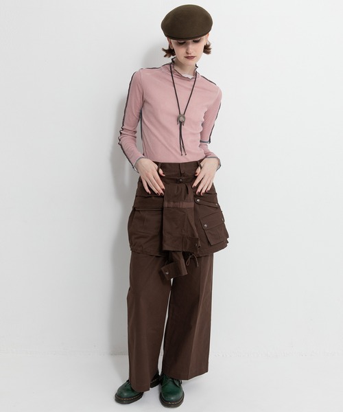 AULA AILA パンツ AILA/アウラアイラ/FRINGE JACQUARD LINE
