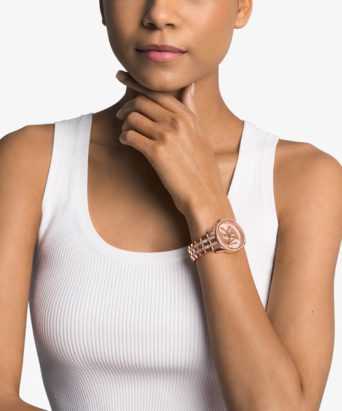 MICHAEL KORS(マイケルコース)の「マイケル・コース 腕時計 レディース アナログ ステンレス MK7541(アナログ腕時計・レディース・ピンクゴールド・FREE)」の2枚目の写真