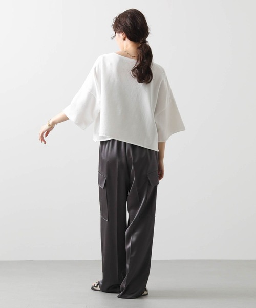Gready Brilliant（グレディブリリアン）の「ミニ裏毛カットオフカットソー（Tシャツ/カットソー・レディース・オフホワイト/トップグレー・38）」の3枚目の写真