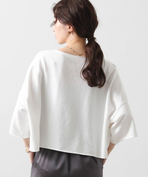 Gready Brilliant（グレディブリリアン）の「ミニ裏毛カットオフカットソー（Tシャツ/カットソー・レディース・オフホワイト/トップグレー・38）」の22枚目の写真