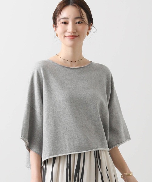 Gready Brilliant（グレディブリリアン）の「ミニ裏毛カットオフカットソー（Tシャツ/カットソー・レディース・オフホワイト/トップグレー・38）」の16枚目の写真