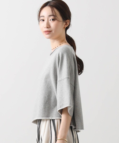 Gready Brilliant（グレディブリリアン）の「ミニ裏毛カットオフカットソー（Tシャツ/カットソー・レディース・オフホワイト/トップグレー・38）」の15枚目の写真