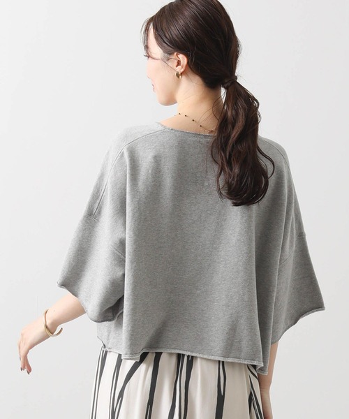 Gready Brilliant（グレディブリリアン）の「ミニ裏毛カットオフカットソー（Tシャツ/カットソー・レディース・オフホワイト/トップグレー・38）」の14枚目の写真