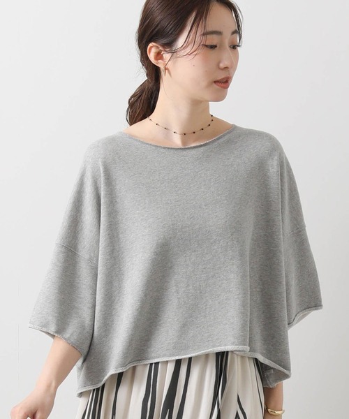 Gready Brilliant（グレディブリリアン）の「ミニ裏毛カットオフカットソー（Tシャツ/カットソー・レディース・オフホワイト/トップグレー・38）」の13枚目の写真