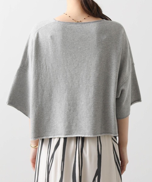 Gready Brilliant（グレディブリリアン）の「ミニ裏毛カットオフカットソー（Tシャツ/カットソー・レディース・オフホワイト/トップグレー・38）」の11枚目の写真