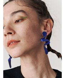 UN3D.アンスリード カラーリングピアス　ホワイト セール】W CIRCLE COLOR PIERCE / ダブルサークルカラーピアス