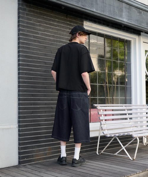 Regen Glanz(レーゲングランツ)の「wide baggy slab jorts/ワイドバギースラブジョーツ(デニムパンツ・メンズ・ブラック/ネイビー・MEDIUM/LARGE)」の22枚目の写真