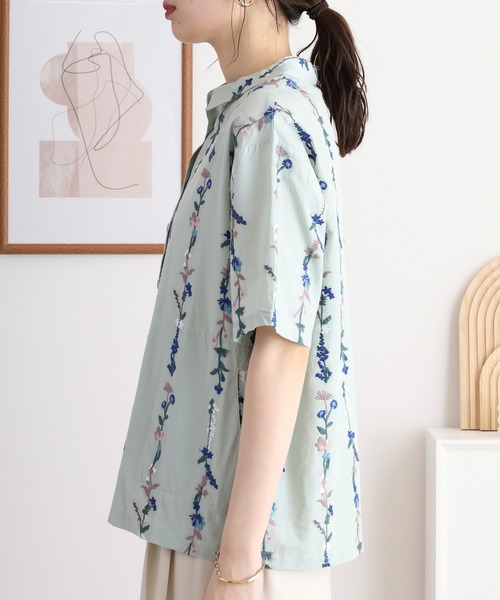 ブラウス シャツ EMAGO 花総柄プリント長袖シャツ レディース 楽天市場】花総柄プリントシャツ レディース トップス 長袖 大人