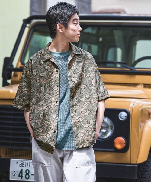 niko and...（ニコアンド）の「ペイズリープリントシャツ（シャツ/ブラウス・メンズ・ネイビー/カーキ・LARGE/MEDIUM）」の13枚目の写真