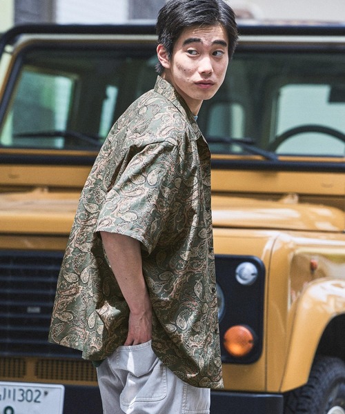 niko and...（ニコアンド）の「ペイズリープリントシャツ（シャツ/ブラウス・メンズ・ネイビー/カーキ・LARGE/MEDIUM）」の14枚目の写真