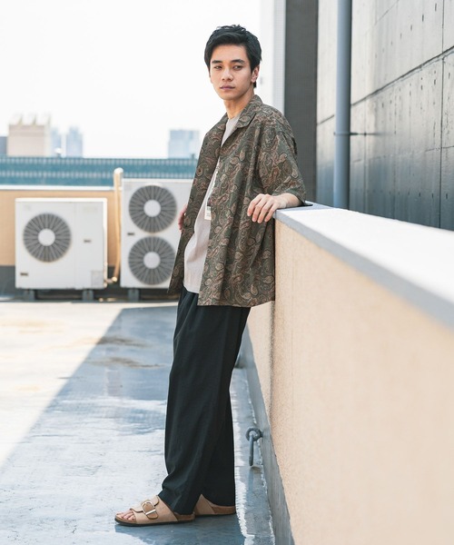 niko and...（ニコアンド）の「ペイズリープリントシャツ（シャツ/ブラウス・メンズ・ネイビー/カーキ・LARGE/MEDIUM）」の16枚目の写真