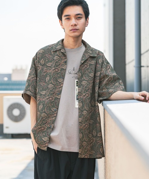 niko and...（ニコアンド）の「ペイズリープリントシャツ（シャツ/ブラウス・メンズ・ネイビー/カーキ・LARGE/MEDIUM）」の18枚目の写真