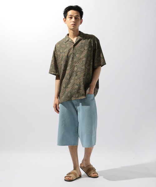 niko and...（ニコアンド）の「ペイズリープリントシャツ（シャツ/ブラウス・メンズ・ネイビー/カーキ・LARGE/MEDIUM）」の6枚目の写真