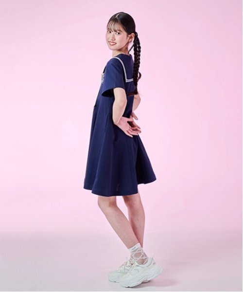 メゾピアノ⭐セーラーリボンワンピース⭐入学式卒業式セレモニー食事会⭐160サイズ メゾピアノ⭐セーラーリボンワンピース⭐入学式卒業式セレモニー
