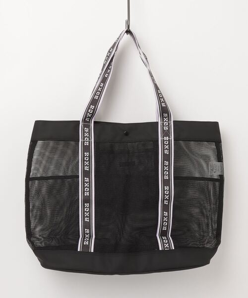 ROXY（ロキシー）の「ロキシー ROXY WILD FLOWER MESH TOTE BAG（トートバッグ・レディース・ブラック/ラベンダー・ONE SIZE）」の3枚目の写真