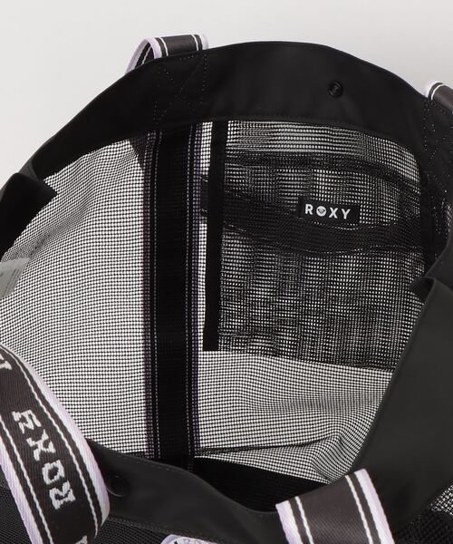 ROXY（ロキシー）の「ロキシー ROXY WILD FLOWER MESH TOTE BAG（トートバッグ・レディース・ブラック/ラベンダー・ONE SIZE）」の5枚目の写真