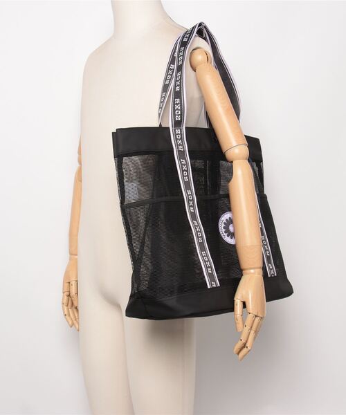 ROXY（ロキシー）の「ロキシー ROXY WILD FLOWER MESH TOTE BAG（トートバッグ・レディース・ブラック/ラベンダー・ONE SIZE）」の6枚目の写真