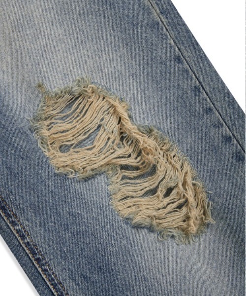 [OPEN YY] DISTRESSED LOOSE STRAIGHT ジーンズ★新作・25SS★ OPEN YY] DISTRESSED LOOSE STRAIGHT ジーンズ☆新作・25SS