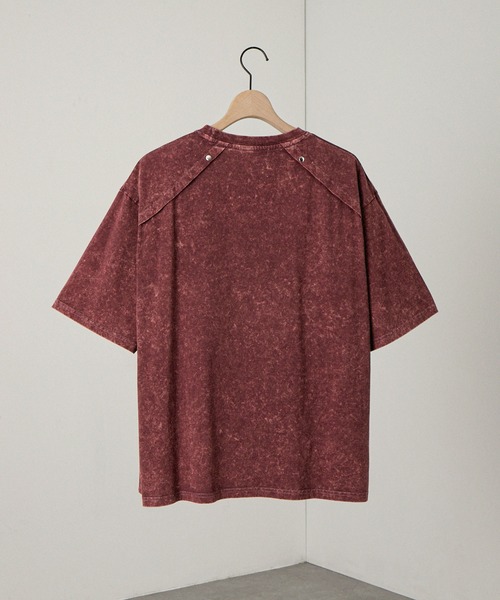 Alfred Alex（アルフレッドアレックス）の「【Alfred Alex】ヴィンテージ加工ヨークスタッズ半袖Tシャツ（Tシャツ/カットソー・メンズ・ワインレッド/ブルー/ブラック・M/L）」の10枚目の写真