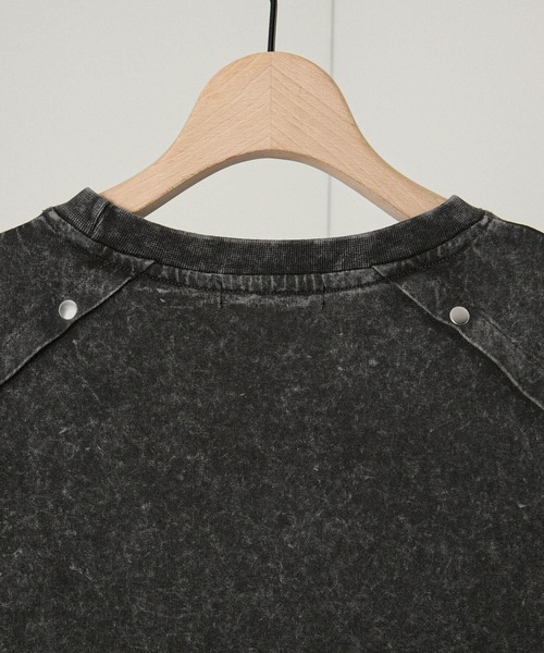 Alfred Alex（アルフレッドアレックス）の「【Alfred Alex】ヴィンテージ加工ヨークスタッズ半袖Tシャツ（Tシャツ/カットソー・メンズ・ワインレッド/ブルー/ブラック・M/L）」の16枚目の写真