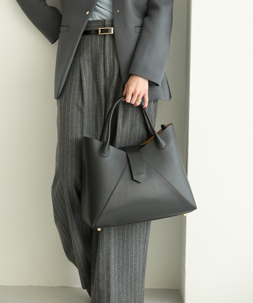 HASHIBAMI（ハシバミ）の「【HASHIBAMI】フェズ ヨコナガ A4バッグ（トートバッグ・レディース・ブラック/ダークブラウン・FREE）」の13枚目の写真