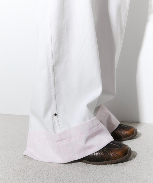 CHERRYQUIRI ■ Lace layered roll up denim デニム CHERRYQUIRI】lace layered roll up denim / 【チェリーキュリー