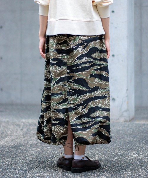 D.M.G.（ドミンゴ）の「[D.M.G / ディーエムジー] リップタイガー迷彩 ミリタリーオーバースカート（スカート・レディース・グリーン系カモフラージュ・S/M）」の12枚目の写真