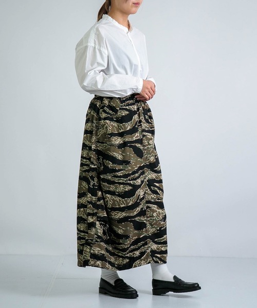 D.M.G.（ドミンゴ）の「[D.M.G / ディーエムジー] リップタイガー迷彩 ミリタリーオーバースカート（スカート・レディース・グリーン系カモフラージュ・S/M）」の8枚目の写真