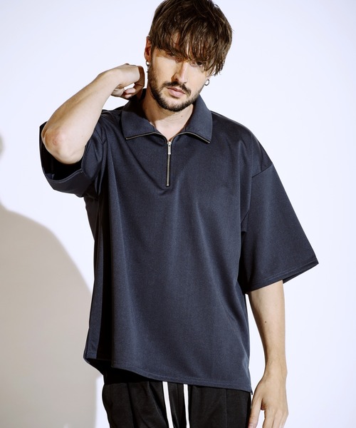 coco★NO GOLF★NO COFFEE×CLUBHAUSh★長袖ハーフジッププルオーバー★黒/ブラック/XS※レターパックプラス発送可★88909 NO COFFEE×CLUBHAUS | NO COFFEE