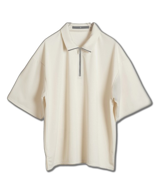 NO ID.(ノーアイディ)の「【NO ID.】Half Zip Big Pullover / ハーフ ジップ ビッグ プルオーバー(ポロシャツ・メンズ・ダークグレー/ダークグリーン/アイボリー/ブラック・ONE SIZE)」の18枚目の写真
