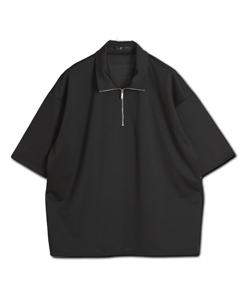 NO ID.(ノーアイディ)の「【NO ID.】Half Zip Big Pullover / ハーフ ジップ ビッグ プルオーバー(ポロシャツ・メンズ・ダークグレー/ダークグリーン/アイボリー/ブラック・ONE SIZE)」の16枚目の写真