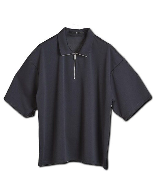 NO ID.(ノーアイディ)の「【NO ID.】Half Zip Big Pullover / ハーフ ジップ ビッグ プルオーバー(ポロシャツ・メンズ・ダークグレー/ダークグリーン/アイボリー/ブラック・ONE SIZE)」の17枚目の写真