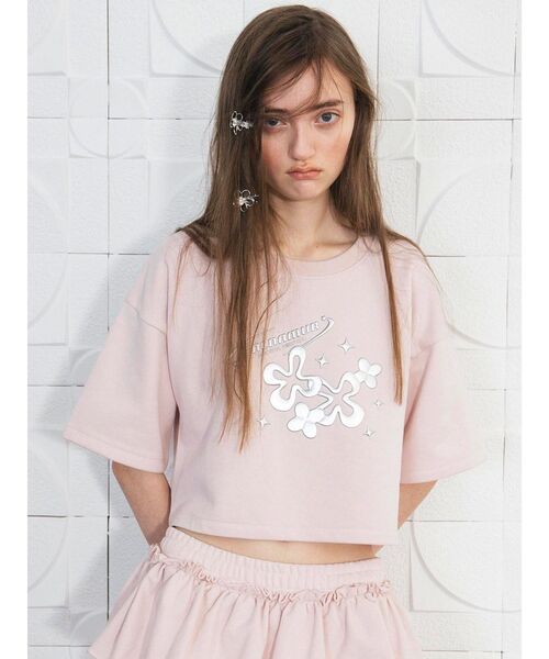 CALNAMUR（カルナムール）の「メタルプリントスウェットプルオーバー（スウェット・レディース・チャコールグレー/ブルー/ピンク・FREE）」の5枚目の写真