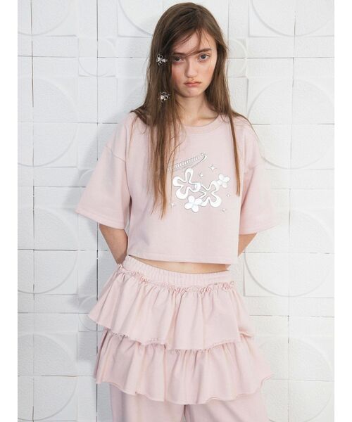 CALNAMUR（カルナムール）の「メタルプリントスウェットプルオーバー（スウェット・レディース・チャコールグレー/ブルー/ピンク・FREE）」の6枚目の写真