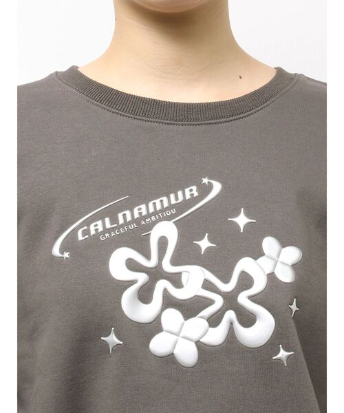CALNAMUR（カルナムール）の「メタルプリントスウェットプルオーバー（スウェット・レディース・チャコールグレー/ブルー/ピンク・FREE）」の13枚目の写真