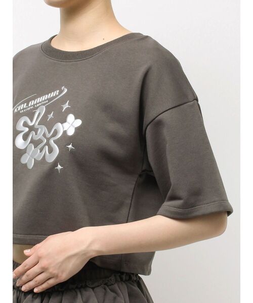 CALNAMUR（カルナムール）の「メタルプリントスウェットプルオーバー（スウェット・レディース・チャコールグレー/ブルー/ピンク・FREE）」の14枚目の写真