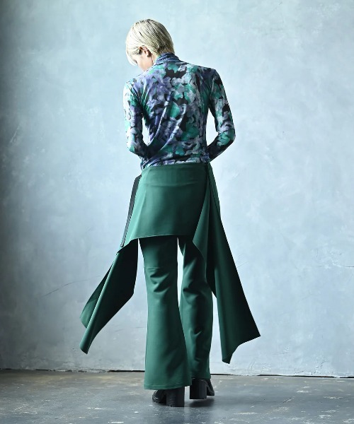 funda mine（ファンダマイン）の「2WAYラップスカートセットパンツ（その他パンツ・レディース・ブラック/グリーン・02/01）」の5枚目の写真