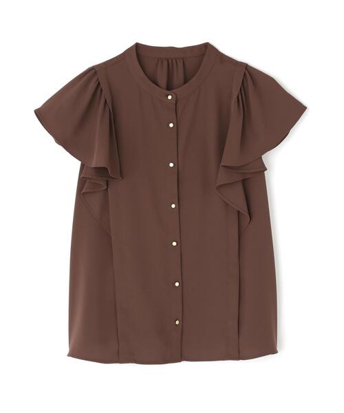 NATURAL BEAUTY BASIC(ナチュラルビューティーベーシック)の「◇メタルボタンフリルスリーブブラウス(シャツ/ブラウス・レディース・オフホワイト/ブルー/ダークブラウン・SMALL/MEDIUM)」の13枚目の写真