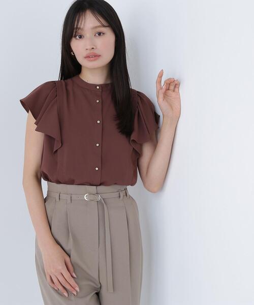 NATURAL BEAUTY BASIC(ナチュラルビューティーベーシック)の「◇メタルボタンフリルスリーブブラウス(シャツ/ブラウス・レディース・オフホワイト/ブルー/ダークブラウン・SMALL/MEDIUM)」の15枚目の写真