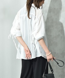 INTERPLANET | Ｅボイルヨークギャザー袖ドロストシャツ(シャツ/ブラウス)