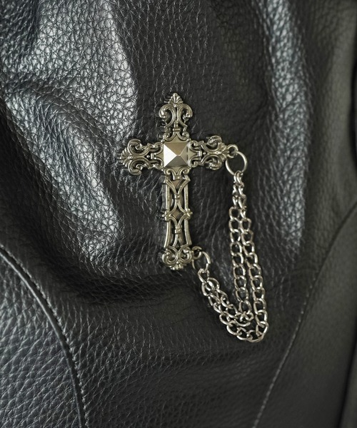 SPINNS（スピンズ）の「合皮ビッグショルダーバッグ/クロス（ショルダーバッグ・レディース・ブラック・ONESIZE）」の16枚目の写真