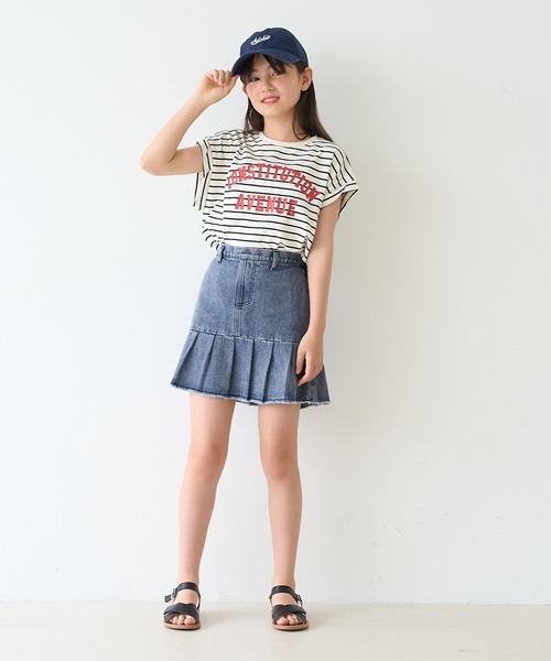 coca（coca）（コカ）の「キッズ　デニムタックスカート（デニムスカート・キッズ・ブルー/ブラック・130/140/150/120）」の5枚目の写真