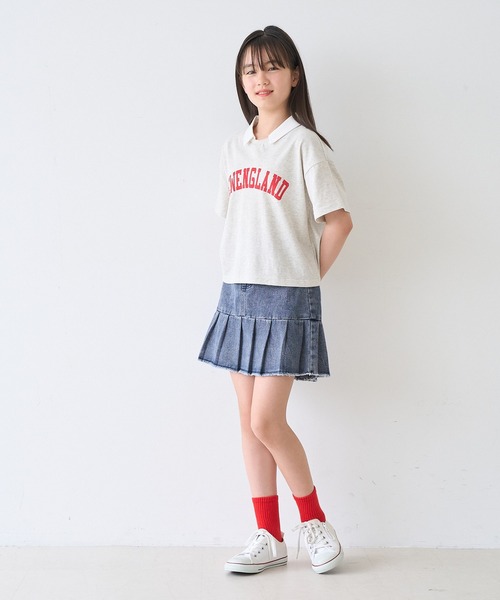 coca（coca）（コカ）の「キッズ　デニムタックスカート（デニムスカート・キッズ・ブルー/ブラック・130/140/150/120）」の9枚目の写真