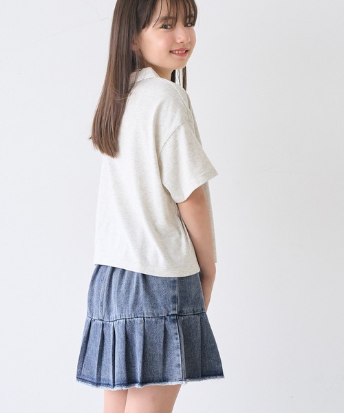 coca（coca）（コカ）の「キッズ　デニムタックスカート（デニムスカート・キッズ・ブルー/ブラック・130/140/150/120）」の4枚目の写真