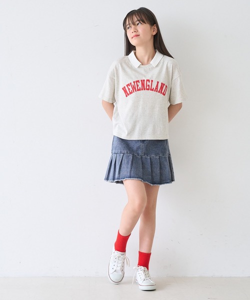 coca（coca）（コカ）の「キッズ　デニムタックスカート（デニムスカート・キッズ・ブルー/ブラック・130/140/150/120）」の10枚目の写真