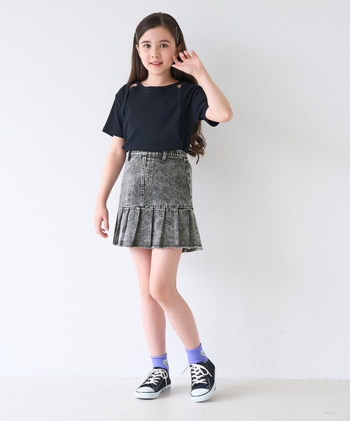 coca（coca）（コカ）の「キッズ　デニムタックスカート（デニムスカート・キッズ・ブルー/ブラック・130/140/150/120）」の7枚目の写真